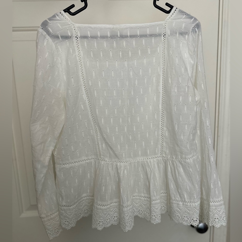 Anthropologie Meadow Rue Edelyn Ruffled Lace Blouse - Picture 3 of 7